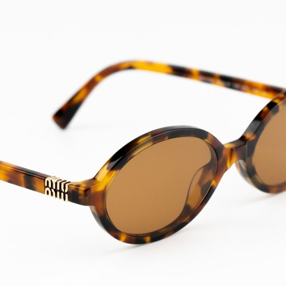 NEW Miu Miu MU04ZS 19P2Z1 REGARD Light Havana Brown  Unisex Sunglasses 0MU 04ZS - Picture 10 of 13